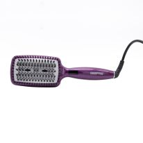Geepas Hair Brush 50W - Straightener Brush with Ceramic Anti Scald Hair Brush, Travel Voltage Brush with LED Display and Heating Function (Max 230 Degree Celsius)
