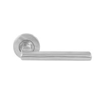 Geepas Mortise Rosette Hollow Lever Handle -Door Handles | Firm Grasp | Rotate Door Lock | Interior | Satin Nickel  | 304 Stainless Steel | Premium Quality for All Internal Doors