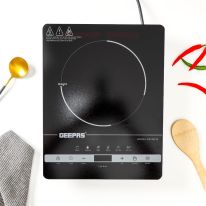 Geepas GIC33013 2000W Digital Infrared Cooker - Portable Fast & Precise Cooking with Touch Control, LED Display, 8 Power Levels| 2 Years Warranty