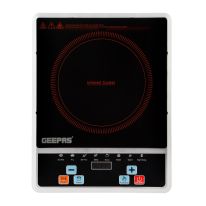 Geepas Digital Infrared Cooker- GIC6101N| Single Cooking Hob, 2000-Watt Infrared Burner With 10 Level Adjustable Temperature| Button Control, Multi Functions Include Hot Pot, Fry, Stir Fry, BBQ, Soup, Water, Warm