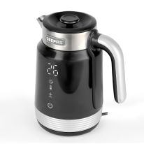 Geepas 1.7 L Smart Stainless Steel Kettle- GK38034/ Convenient Tuya App Control, Alexa, Google Assistant, Voice Control/ Digital Display, Multiple Safety Features, Perfect for Boiling Water, Milk, Tea/ Strix Controller 2200 W/ 2 Years Warranty, Black