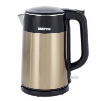 Double Layer Electric Kettle, 1.7L Capacity, 1800W, GK38052 | Quick Boil Water Kettle | Stainless Steel Cordless Kettle | Auto Shut-Off & Boil-Dry Protection | Tea & Coffee Maker