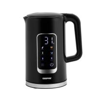 Geepas 1.7L Digital Display Kettle-GK38052-Dry Boiling Protection /Quick Boil Water, Tea and Coffee Maker-2200 Watts/ 5 Temperature Settings, 360 Cordless Design, Dual Wall Construction with Digital Screen Display/ Keep Warm Feature, Large Easy Fill Flip