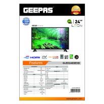 Geepas 24" HD LED - Energy Saving Technology - slim LED TV with USB HDMI AV Mode with PC Input
