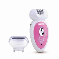 Geepas GLS86032UK 2 in 1 Rechargeable Epilator Lady Shaver Set - Electric Hair Remover - Removes Unwanted Hair and Makes Skin Smooth and Silky - 2 Different Speeds & Smart Light - 2 Year Warranty