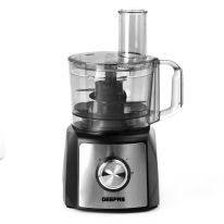 Geepas GMC42015UK 1200W Compact Food Processor | Multifunctional Electric Chopper with Shredder & Grater Attachments | 1.2L Bowl Capacity | Stainless Steel & Dough Blades Included - 2 Years Warranty
