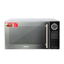 Geepas 30 L Microwave Oven- GMO2706CB| Microwave Oven, Grill and Convection Function| Multiple Power Levels with Digital Display| Cooking End Signal with Timer Switch| Easy Reheating and Fast Defrosting| 1400 W| Silver| 2 Years Warranty 