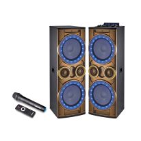 Geepas 2.0 Channel Professional Speaker-Wireless Microphones, GMS8518 6 Band Graphic Equalizer Bluetooth | Portable Speaker |Trolley Handle, USB & Auxiliary Inputs