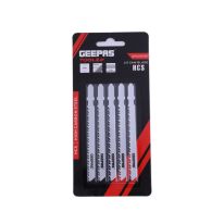 Geepas 5Pcs Jigsaw Blades - 75mm wide & 100mm length, Cutting Capacity Up to 50mm | Compatible with All Brands Jigsaw