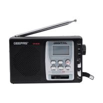 Geepas Digital Receiver/ Radio - FM/AM Radio with 2 Headphone Socket | Enhanced Portable & Timer Auto Start, Digital Display with High Sensitivity Sound | Ideal for Indoor And Outdoor use