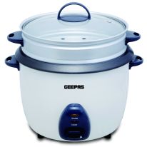 Geepas GRC35017UK 1L Rice Cooker with Steamer | 400W | Non-Stick Inner Pot, Automatic Cooking, Easy Cleaning, High-Temperature Protection - Make Rice & Steam Healthy Food & Vegetables - 2 Years Warranty
