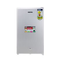 Geepas 110 L Single Door Direct Cool Refrigerator- GRF110SPE| Quick Cooling with Temperature Control| Tempered Glass Shelves, Transparent Door Basket, Extra Space and Long Lasting Freshness| Low Noise Design and Low Voltage| White, 2 Year Warranty