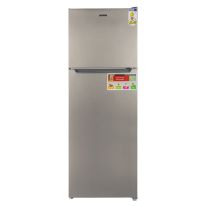 Geepas 410 L Double Door No-Frost Refrigerator- GRF4122SSXN| Multi-Airflow, Low Voltage, Low Noise| Quick Cooling with Separate Temperature Controls| Bottle Holder, Chiller Shelves