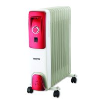 Geepas GRH9103 2000W 11 Fins Oil Filled Radiator Heater with Fan - 3 Speed Adjustable thermostat with Power Indicator & Over Heat protection | Ideal for Home, Caravan or Office | 2 Years Warranty