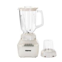 Geepas GSB5409 250W 2 in 1  Blender - Stainless Steel Blades, 4 Speed Control with Pulse | Over Heat Protection| Ice Crusher, Chopper, Coffee Grinder & More
