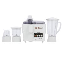 Geepas 650W 4-in-1 Food Processor- GSB6147| Transparent Plastic Jar with Stainless Steel Blades for Blending, Mincing and Milling Function| Overheat and Overload Protection| Unique Detachable Parts and Rich in Design| 2 Speed Control with Pulse