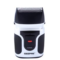 Geepas 2-in-1 Men's Shaver - Mini Travel Rechargeable Precision Foil Shaver with Precision Sideburns Trimmer - Portable Dry & Wet Use Shaver - 2 rapid Reciprocating Blades - Travelling pouch