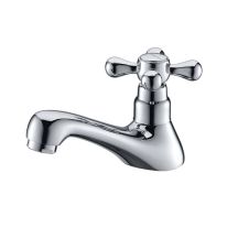 Pillar Basin Taps with Stylish Chrome Mirror Finish, Solid Metal Lever Handle for Hot and Cold Water, Easy to Install Bathroom Taps Set