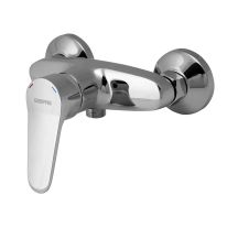 Singlelever Bath Shower Mixer - Wall Mixer 2 in 1 With Provision For Overhead Shower Metal Handle Wallmounted Two Taphole | Ideal for Bathroom Bathtub & Lavatory | 7 Years Warranty