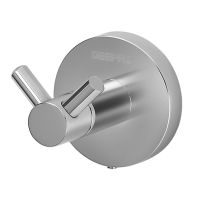Double Hook Wall / Wall / Door Hanger Made of Durable Stainless Steel and Rust-Resistant Chrome Finish, 8-Kgs Load Bearing Capacity