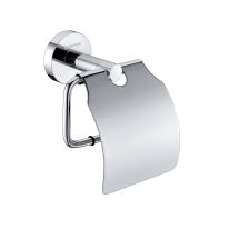 Geepas GSW61042 Toilet Paper Holder, Contemporary and Chrome Polished Wall Mounted Toilet Roll Holder Made of Stainless Steel, Easy to Install Unique Design