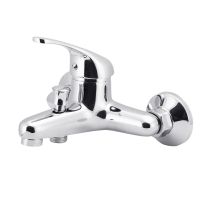 Single Lever Bath-Shower Mixer, Chrome Finish Tap, GSW61089 | Solid Brass Construction | Stainless Steel Bathroom, Shower, Tub Faucet Wall-Mounted