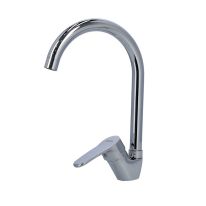 Single Lever Sink Mixer, Chrome Plated Sink Mixer, GSW61102 | Solid Brass Construction & Metal Lever Handle | Deck Mounted | Kitchen/Sink Mixer | 360 Degree Swiveling Spout