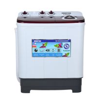 Geepas 7 kg Twin Tub Semi-Automatic Washing Machine- GSWM18041/ Equipped with Strong Pulsator and Air Dry Spinning Function/ Efficient Performance and Classic Design/ Perfect for Home, Apartments, etc./ White, 1 Year Warranty