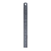 Geepas Stainless Steel Ruler - 30cm (12inch) Precision Metal Ruler for Accurate Easy to Read Measurements for Office Engineering Drawings with Conversion Tables