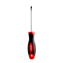 Geepas Precision Screwdriver - Slotted Screwdriver with Soft Grip Rubber Insulated Ergonomic Handle - CR-V Build, Magnetic Tip and Hanging Hole for Easy Carry - Bicolored Red/Black - (SL 3x100mm)