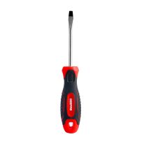 Geepas Precision Screwdriver - Slotted Screwdriver with Soft Grip Rubber Insulated Ergonomic Handle - CR-V Build, Magnetic Tip and Hanging Hole for Easy Carry - Bicolored Red/Black - (SL 5x75mm)