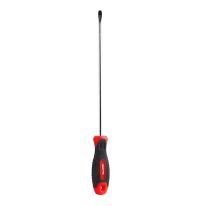 Geepas Precision Screwdriver - Slotted Screwdriver with Soft Grip Rubber Insulated Ergonomic Handle - CR-V Build, Magnetic Tip and Hanging Hole for Easy Carry - Bicolored Red/Black - (SL 5x200mm)