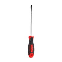 Geepas Precision Screwdriver - Slotted Screwdriver with Soft Grip Rubber Insulated Ergonomic Handle - CR-V Build, Magnetic Tip and Hanging Hole for Easy Carry - Bicolored Red/Black - (SL 6.5x250mm)