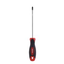 Geepas Precision Screwdriver - Phillips Screwdriver with Soft Grip Rubber Insulated Ergonomic Handle - CR-V Build, Magnetic Tip and Hanging Hole for Easy Carry - Bicolored Red/Black - (PH1x125mm)