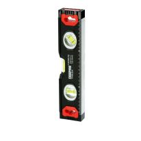 Geepas 12-Inch Spirit Level - Horizontal/Vertical/45-Degree, Measuring Shock Resistant End Caps | Rubberized Hand Grip | Vial Accuracy 0.5mm, Magnetic Edges With Heavy Duty Aluminium Frame