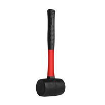 Geepas Rubber Mallet with Fiber Handle 16Oz - Hardwood Shaft Rubber Mallet Double-Face Hammer with Soft/Hard Tips | Ideal for woodworking, cabinet and furniture making, auto body and metal fabrication
