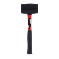 Geepas Rubber Mallet with Fiber Handle 24Oz - Hardwood Shaft Rubber Mallet Double-Face Hammer with Soft/Hard Tips | Ideal for woodworking, cabinet and furniture making, auto body and metal fabrication