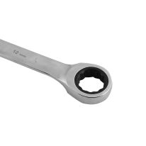 Geepas 12mm Gear Wrench with Plastic Hanger - Part Ring/Open-Ended Spanner with Ratchet Function | CRV, Mirror Finish | Ideal for Mechanic, Plumbers, Carpenter, DIYers and More