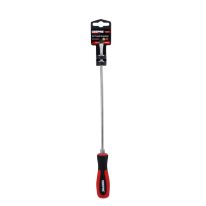 Geepas Precision Screwdriver - Slotted Screwdriver with Soft Grip Rubber Insulated Ergonomic Handle - CR-V Build, Magnetic Tip and Hanging Hole for Easy Carry - Bicolored Red/Black - (6.5x250mm)