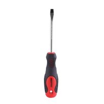 Geepas Precision Screwdriver - Slotted Screwdriver with Soft Grip Rubber Insulated Ergonomic Handle - CR-V Build, Magnetic Tip and Hanging Hole for Easy Carry - Bicolored Red/Black - (SL 6.5 X 100 MM)