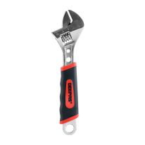 Geepas Soft Grip 8” Adjustable Wrench, Made Of High Carbon Steel, Covered By Nickel Plating, Easy To Operate, Has a Double Colored Handle Red/Black