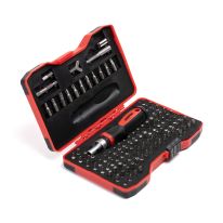 Geepas GT7651 101 Pcs Ratchet & Bits Set - A Reversible Screwdriver with A Set of End Caps and Bits - Made of High-Quality Steel