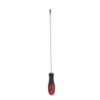 Geepas Precision Screwdriver - Slotted Screwdriver with Soft Grip Rubber Insulated Ergonomic Handle - CR-V Build, Magnetic Tip and Hanging Hole for Easy Carry - Bicolored Red/Black - (SL 6.5x325mm)