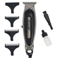 Rechargeable Hair Clipper, LED Display, GTR56044 - LI-Ion Battery, Stainless Steel Blade, Metal Body, Leather Touch Decorates,2 Years Warranty,5W, Fix T-Blade, Male Grooming Set, Body Groomer for Men