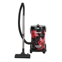 Geepas 2300 W Drum Vacuum Cleaner- GVC2598N/ 25 L Dust Bag Capacity with Elegant Body, Iron Tank/ Powerful Suction and Blower Function, Full Indicator/ Perfect for Home, Office, Apartments/ 2 Years Warranty, Red and Black