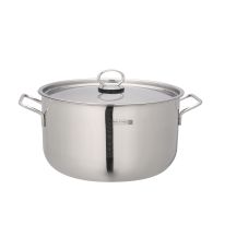 24cm Stainless Steel Casserole with Lid, Thick Base, RF10124 | Encapsulated Aluminium Middle Layer | Compatible with Induction, Hot Plate, Halogen, Gas