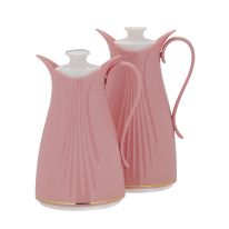 Eliza Vacuum Flask Set, Double Wall Vacuum Thermos, RF10269 | 700ml & 1000ml, 2pcs of Flask | PP Outer Body, ASBESTOS Free Pink Glass Inner | Portable & Leak-Resistant