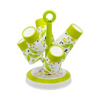 Tree Cup Holder with 6 Cups, Plastic Holder, RF10310 | Stylish Kitchen Organizer | Sturdy & Stable Construction | Detachable Handles & Base for Effective Cleaning