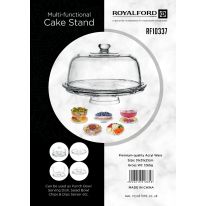 Multi-Functional Cake Stand, Acrylic Cake Stand, RF10337 | Chip Dip Server with Dome Lid | Punch Bowl, Serving Dish, Salad Bowl Chips & Dips Server Etc