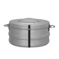 Galaxy Double Wall Stainless Steel Hot Pot, 2500ml, RF10542 | Firm Twist Lock | Strong Handles with Heavy-Duty Rivets | Steel Serving Pot, Chapati Storage Box, Roti Serving Pot